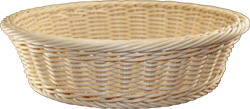 RB-213, Plastic Rattan Basket - Round 14"